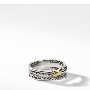David Yurman X Crossover Ring with 18K Gold